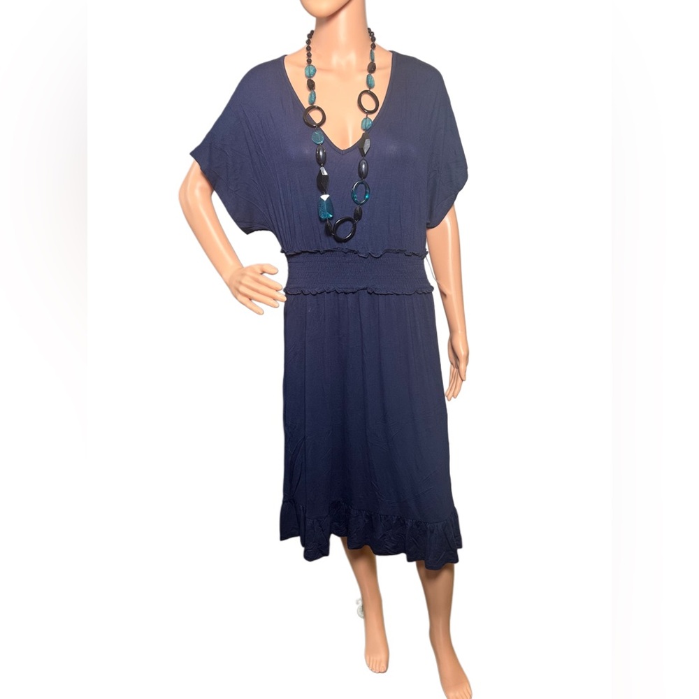 New York & Company Navy Midi Dress